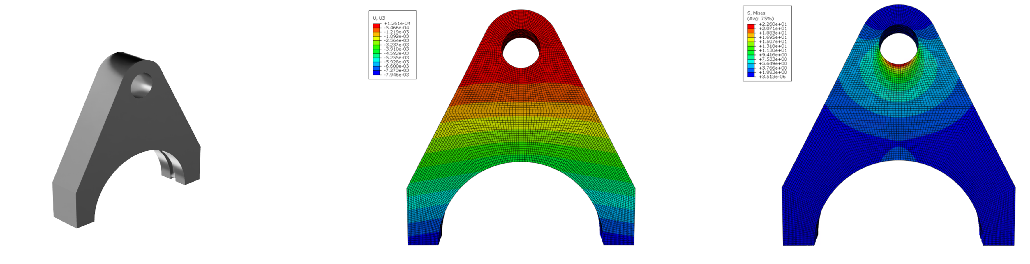 Initial shift fork finite element results