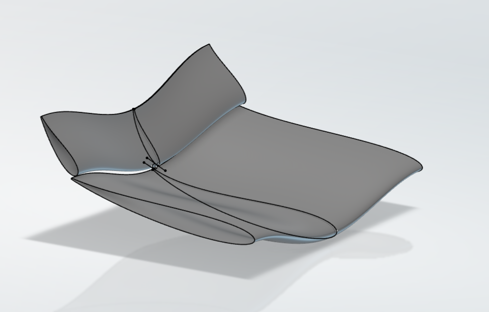 Rear wing aerofoil geometry