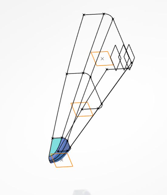 Rear wing CAD surface