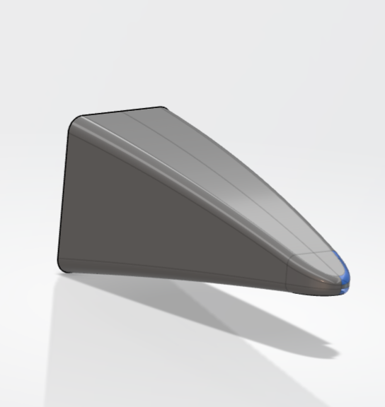 Rear wing aerofoil geometry