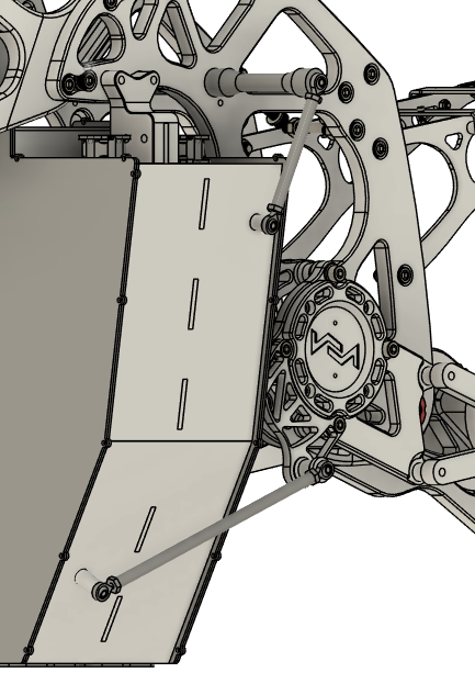 Warwick Moto battery mounting component